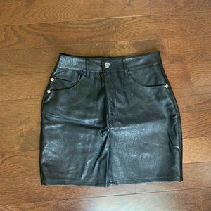 Lioness Black Faux Leather Skirt